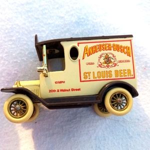 Toy car vintage Budweiser Busch beer